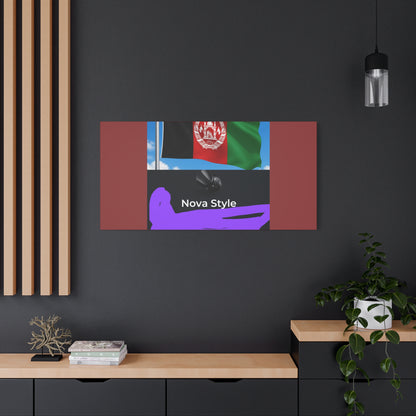 Afghan Flag Matte Canvas Print — Stretched 1.25" Wall Art