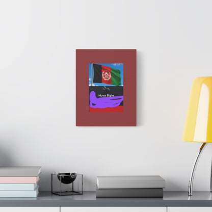 Afghan Flag Matte Canvas Print — Stretched 1.25" Wall Art