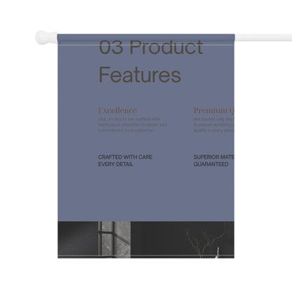 Garden Flag — Minimalist "03 Product Features" Decorative Garden &amp; House Banner