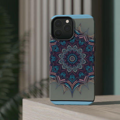 Phone Case — Blue Purple Mandala Magnetic Impact-Resistant Case