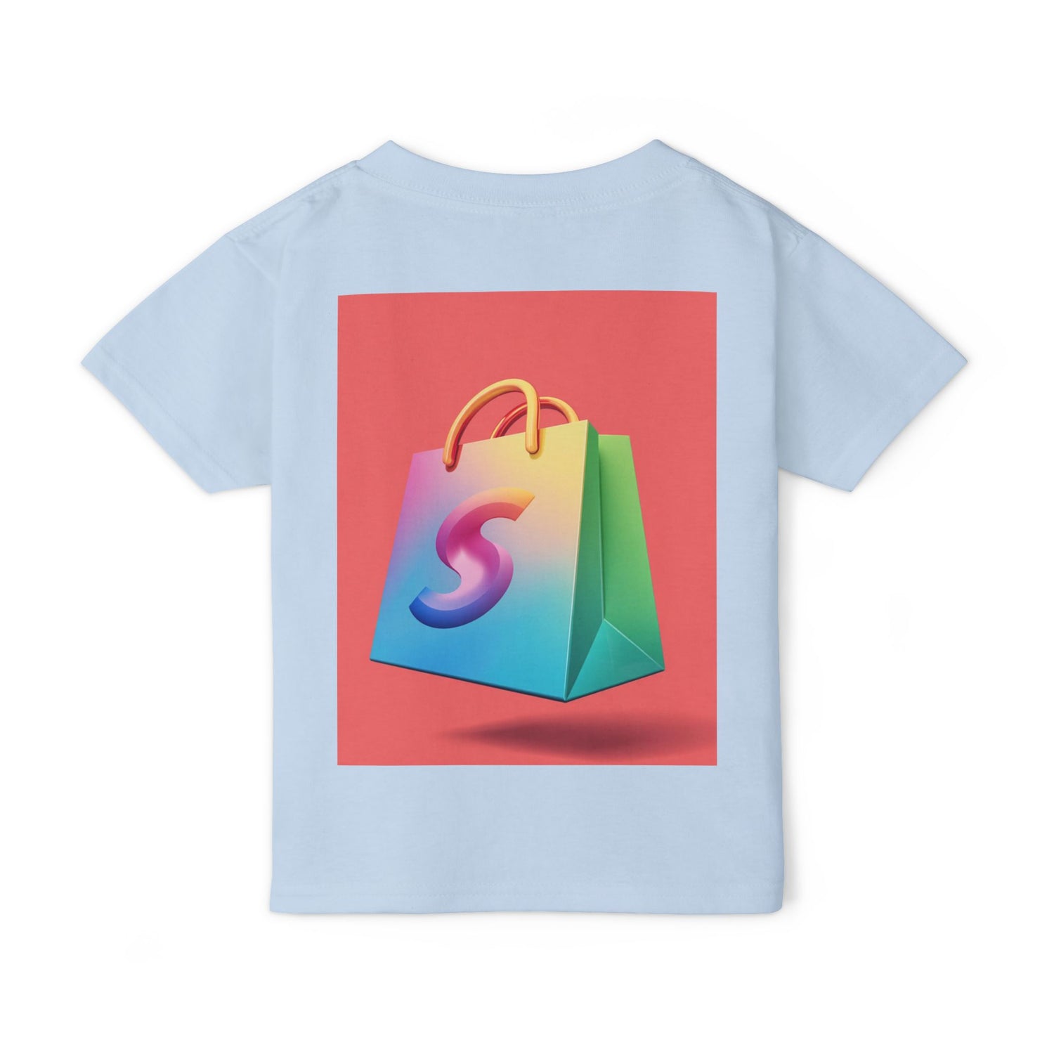 Toddler T-Shirt — Colorful Neon Shop &amp; Rainbow Shopping Bag Graphic