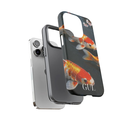 Koi Fish Tough Phone Case — Floral Pond Design