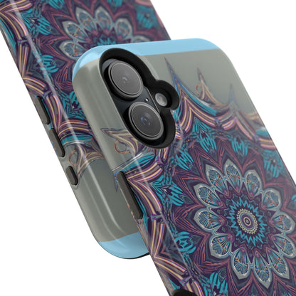 Phone Case — Blue Purple Mandala Magnetic Impact-Resistant Case