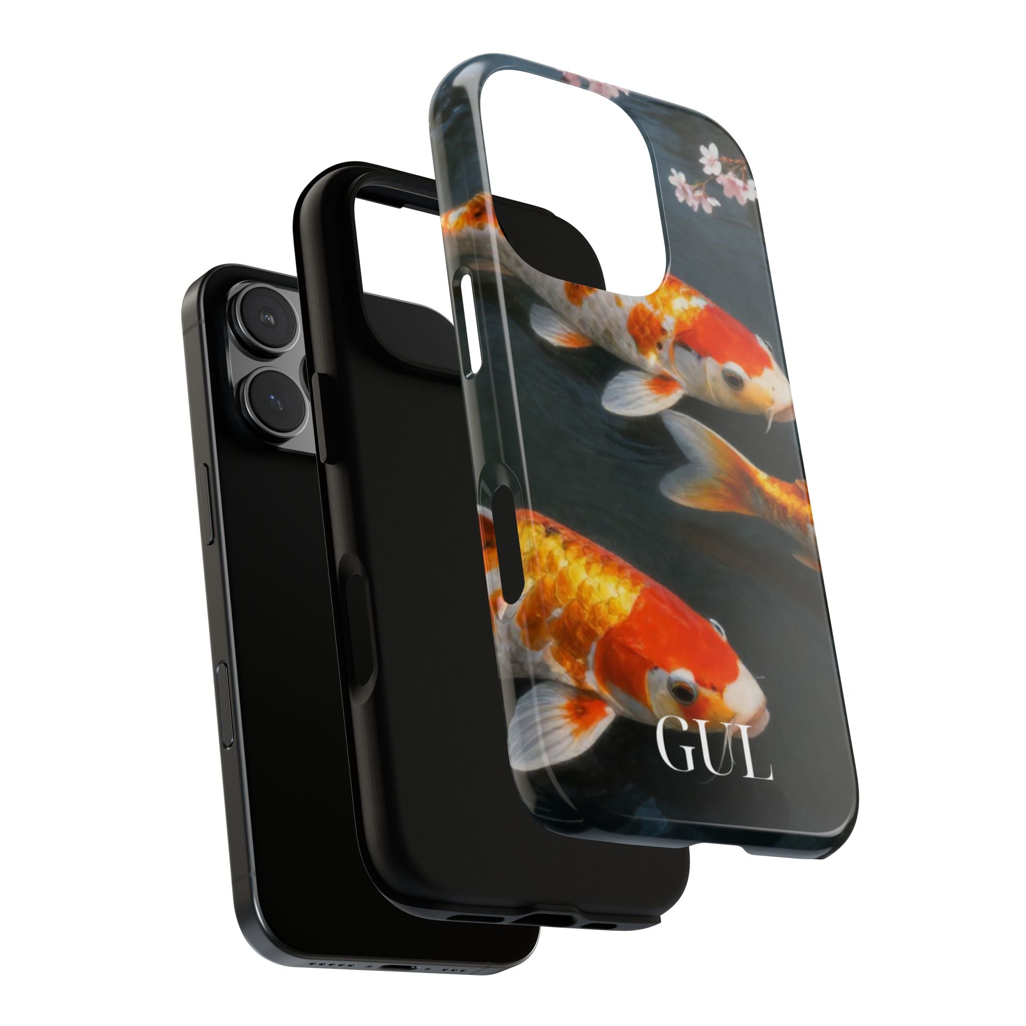 Koi Fish Tough Phone Case — Floral Pond Design