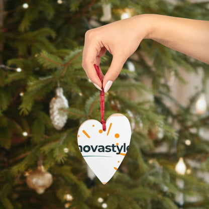 Bell-Shaped Wooden Ornament — Minimal Logo &amp; Illustration Holiday Decoration