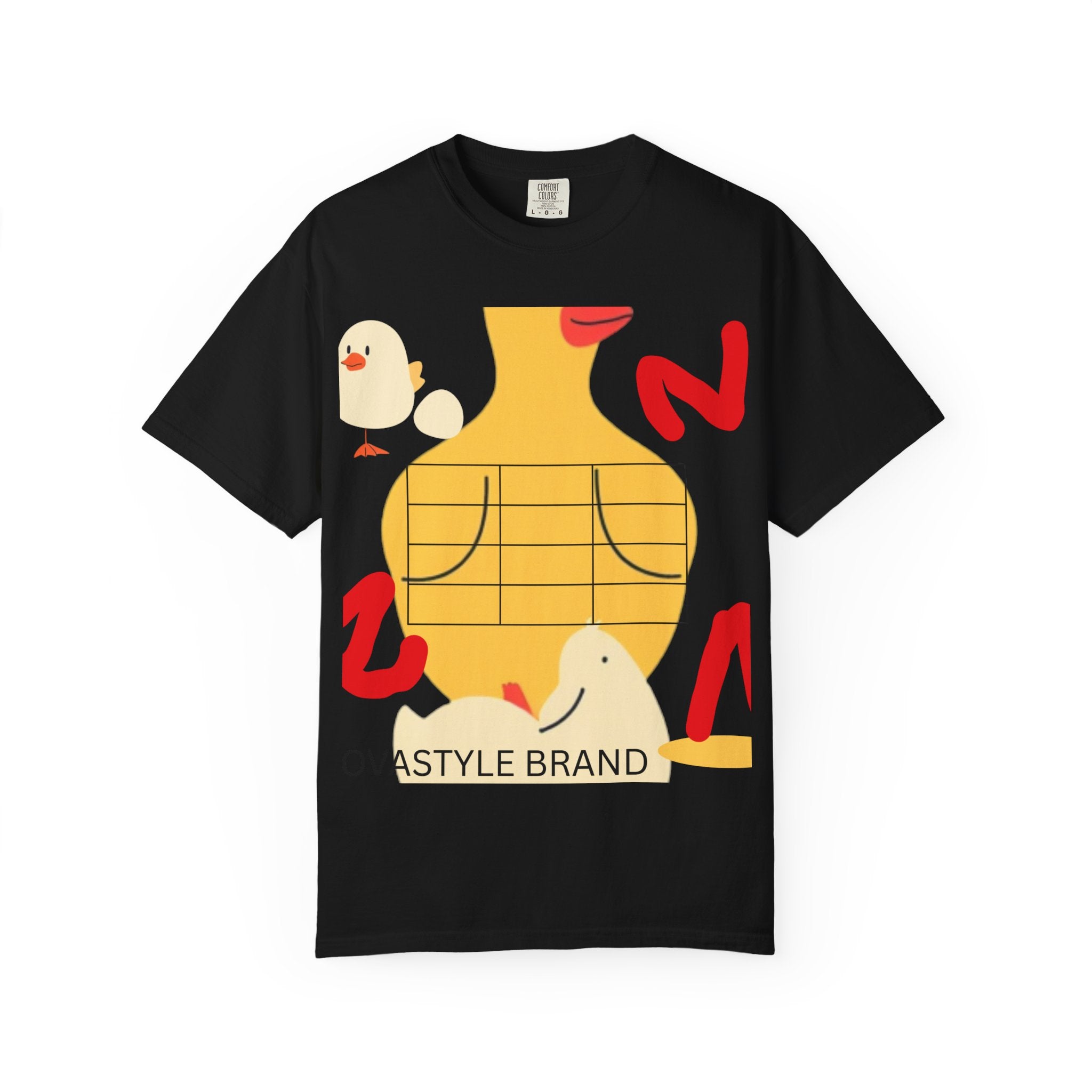 Graphic T-Shirt — Playful Koi &amp; Vase Collage Tee (OVASTYLE Brand)