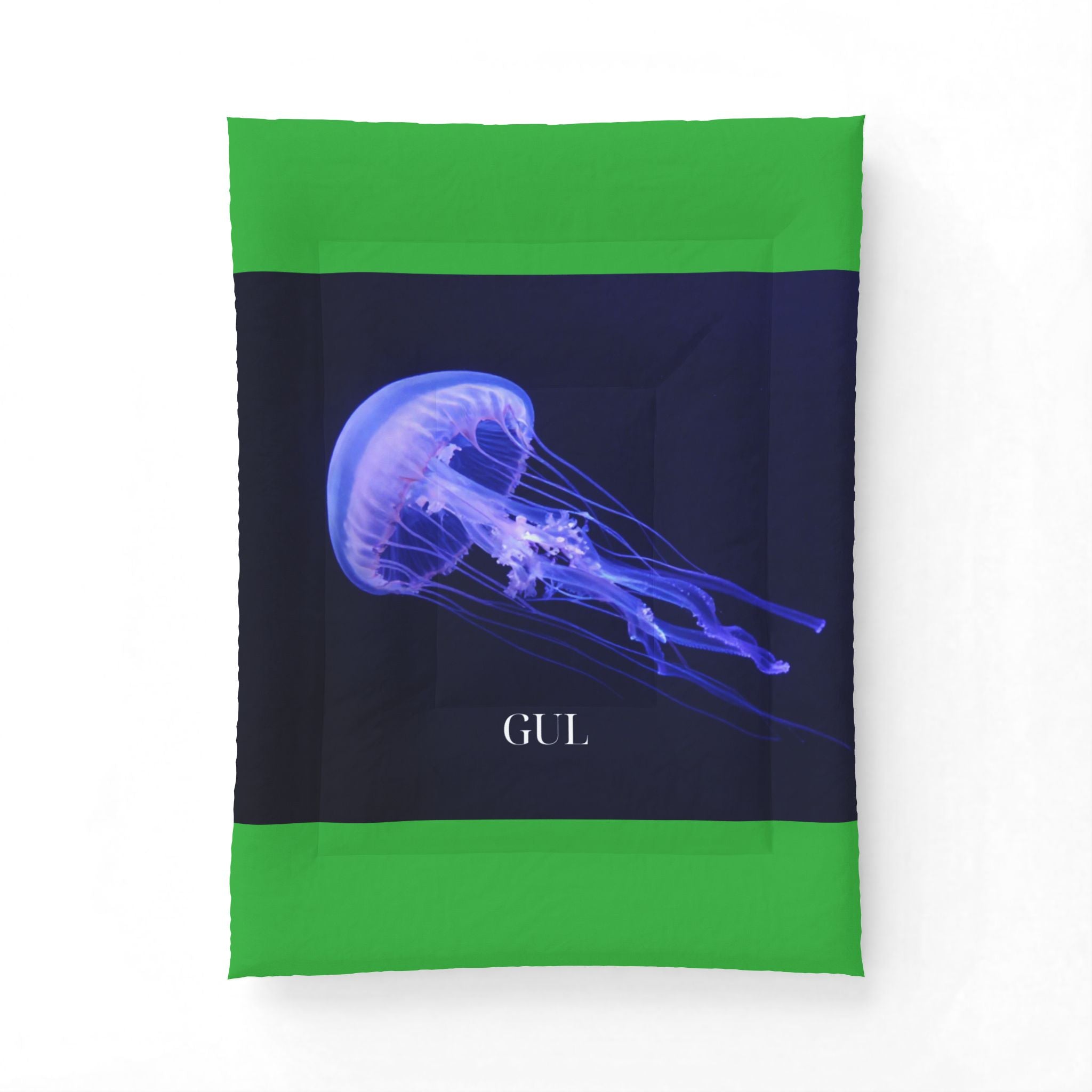 Jellyfish Cotton Comforter – Deep Sea Blue Nautical Bedding