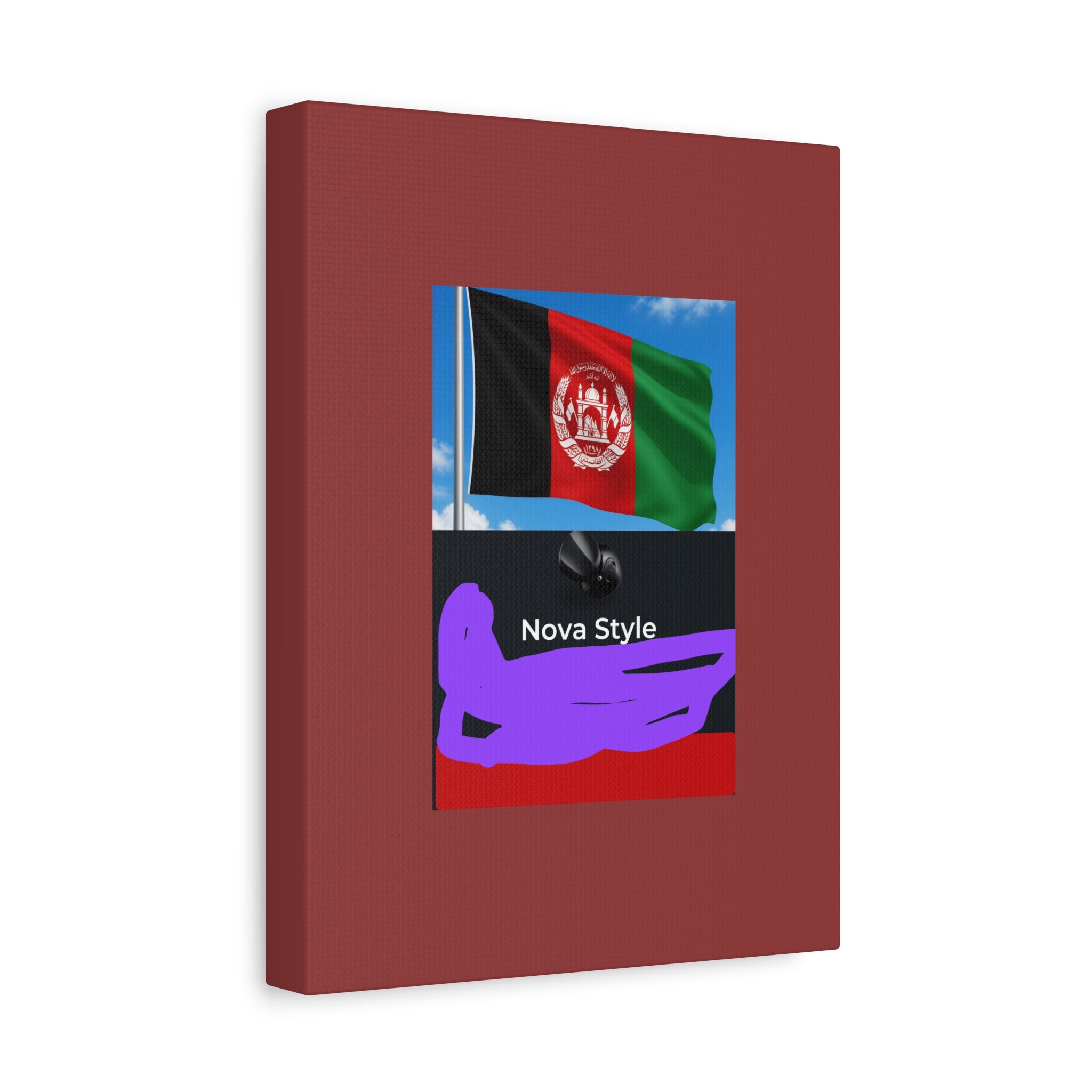 Afghan Flag Matte Canvas Print — Stretched 1.25" Wall Art