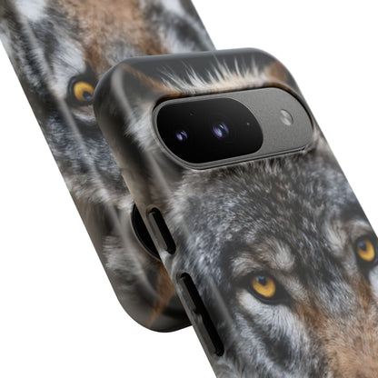 Wolf Eyes Phone Case — Fierce Wildlife iPhone Protective Case with ‘GUL’ Text