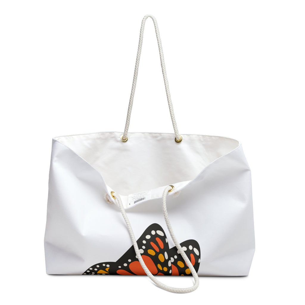 Monarch Butterfly Weekender Bag — Floral Travel Tote