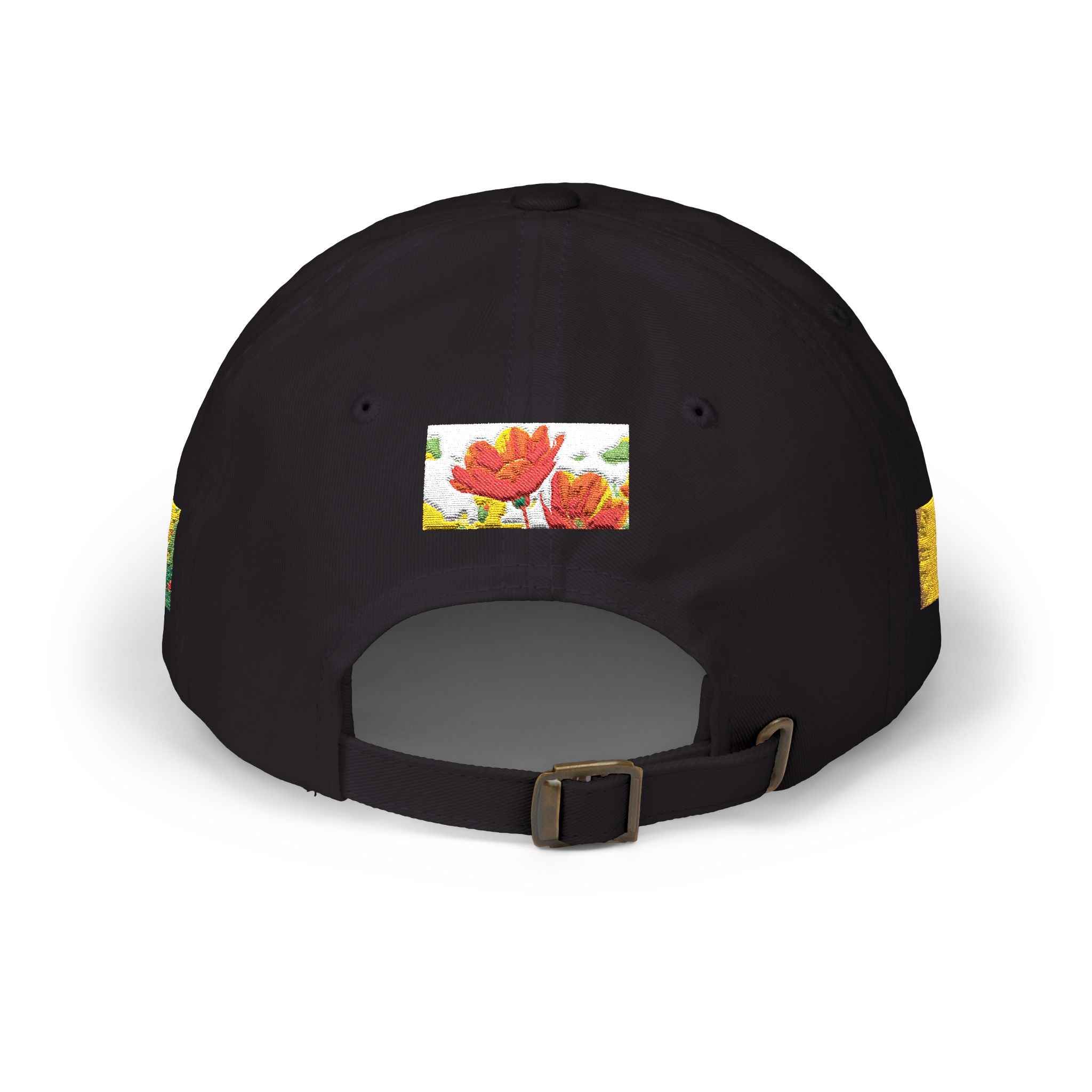 Floral Patch Dad Cap — Colorful Poppy Garden Embroidered Baseball Hat