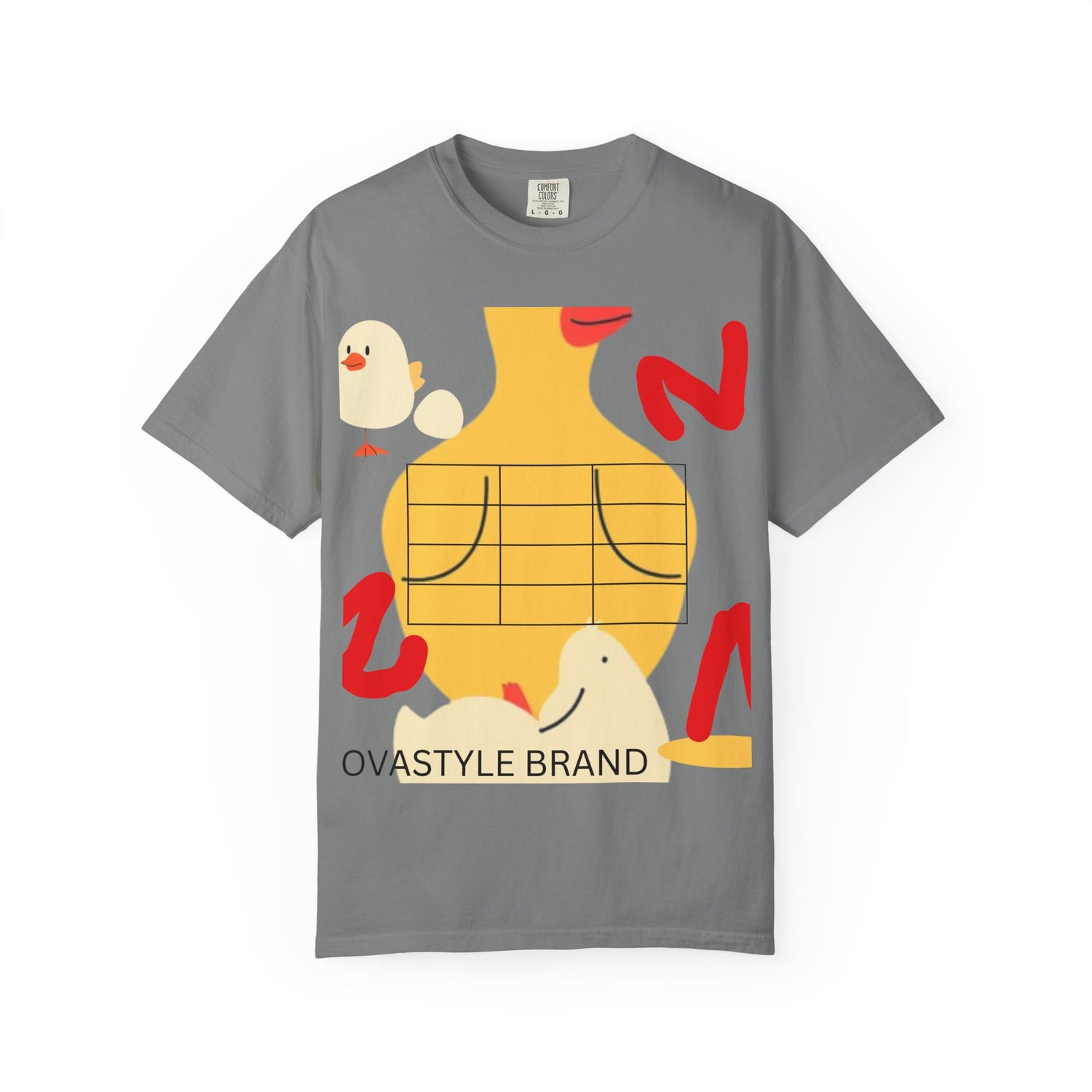 Graphic T-Shirt — Playful Koi &amp; Vase Collage Tee (OVASTYLE Brand)