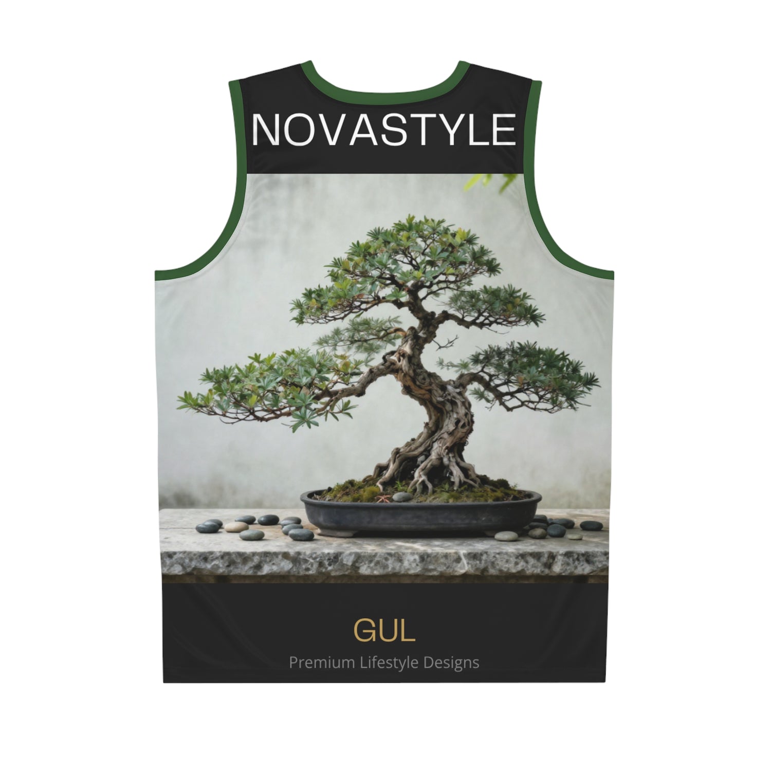 Scenic Hot Air Balloon &amp; Bonsai All-Over Print Basketball Jersey