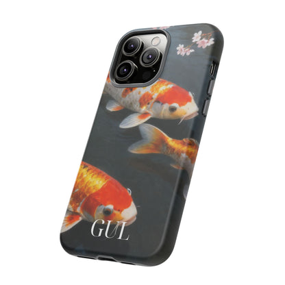 Koi Fish Tough Phone Case — Floral Pond Design
