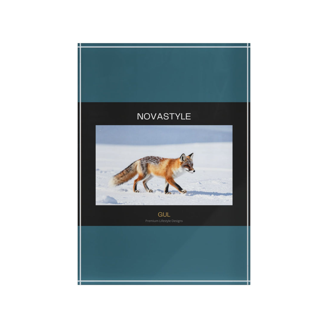 Acrylic Photo Block – Winter Fox Landscape Display
