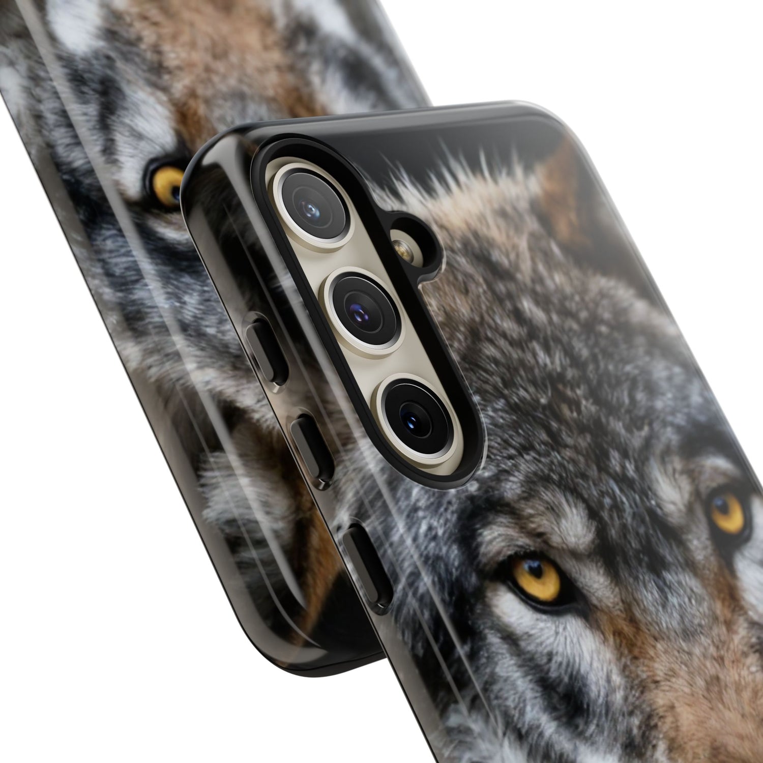 Wolf Eyes Phone Case — Fierce Wildlife iPhone Protective Case with ‘GUL’ Text