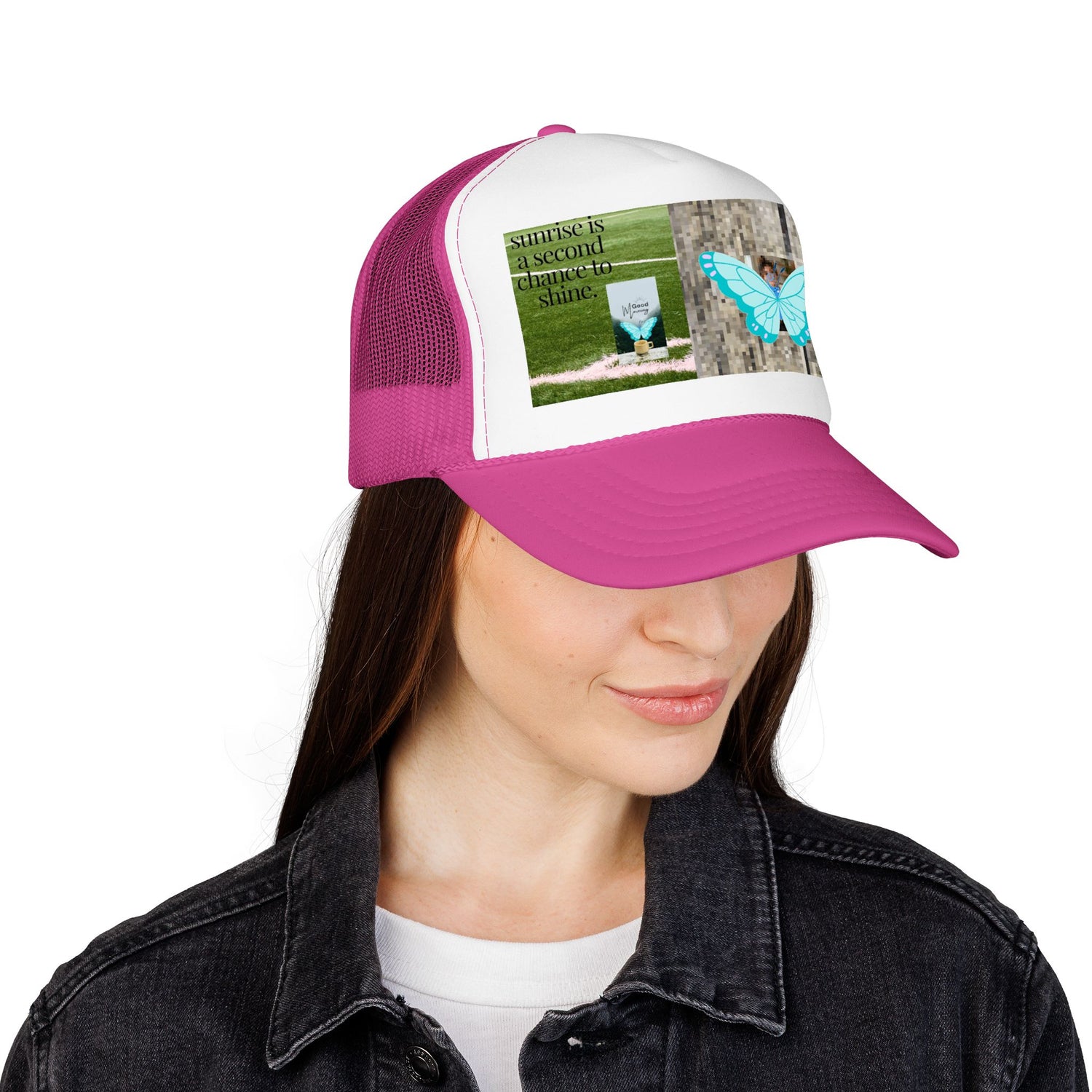 Butterfly Memorial Trucker Hat — In Loving Memory Grave Marker Cap