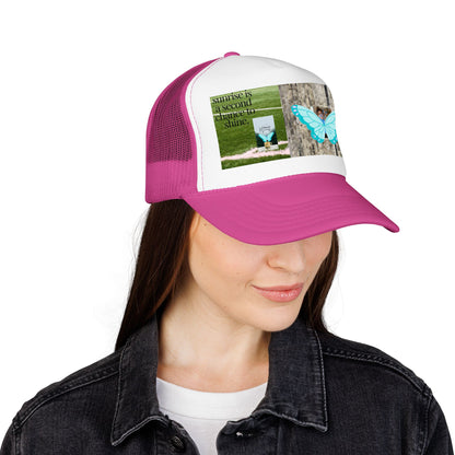 Butterfly Memorial Trucker Hat — In Loving Memory Grave Marker Cap