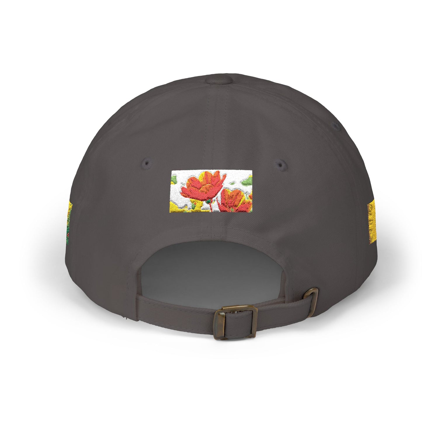 Floral Patch Dad Cap — Colorful Poppy Garden Embroidered Baseball Hat