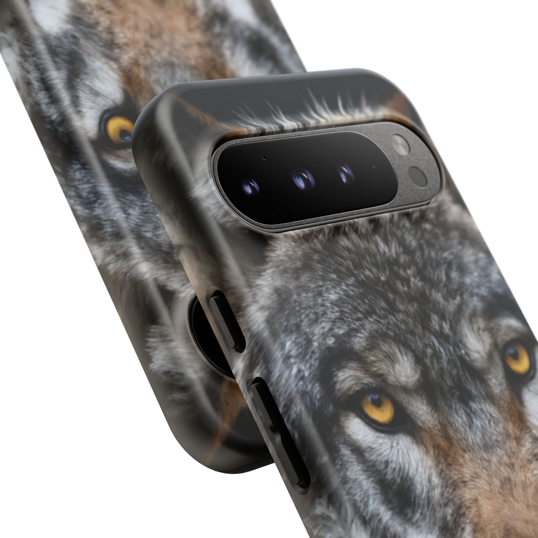 Wolf Eyes Phone Case — Fierce Wildlife iPhone Protective Case with ‘GUL’ Text