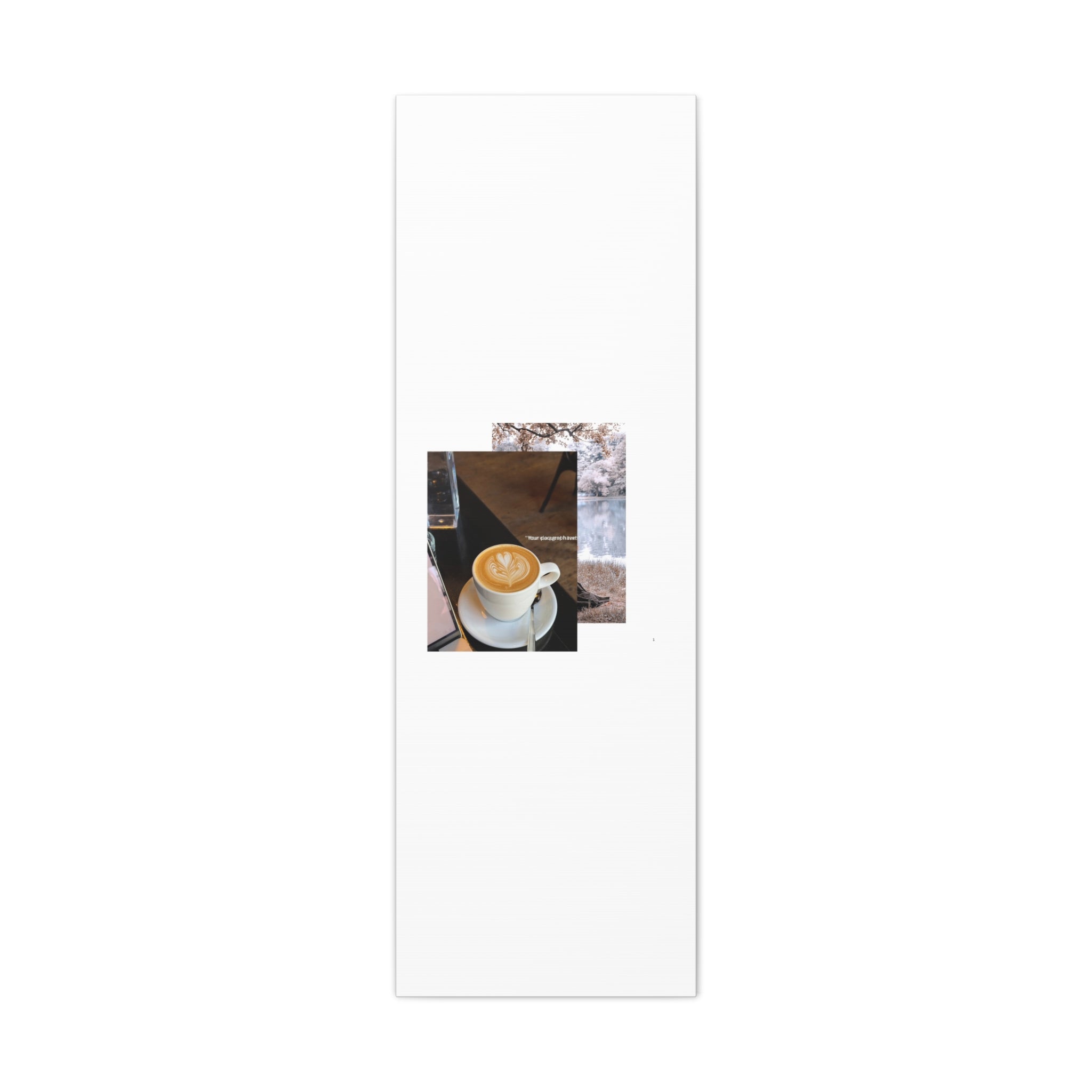 Latte &amp; Landscape Matte Canvas Wall Art — Coffee Shop Photo Collage
