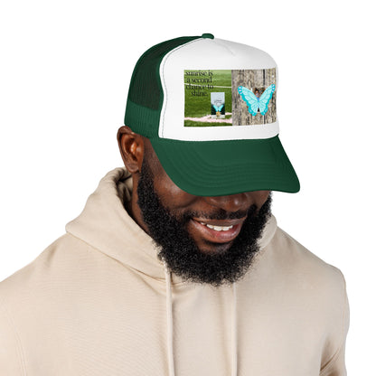 Butterfly Memorial Trucker Hat — In Loving Memory Grave Marker Cap