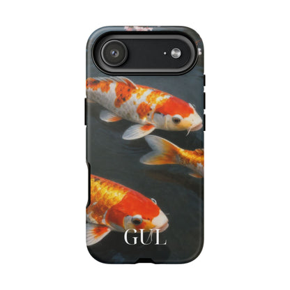 Koi Fish Tough Phone Case — Floral Pond Design