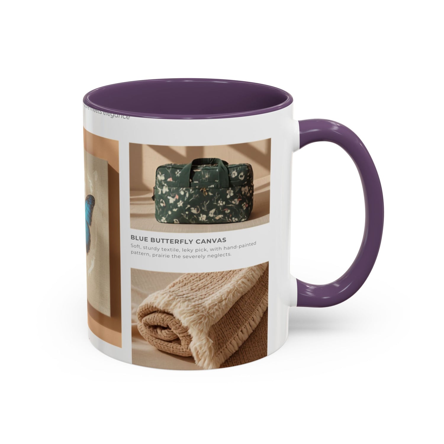 Butterfly Accent Coffee Mug — Blue Butterfly Collage 11/15oz