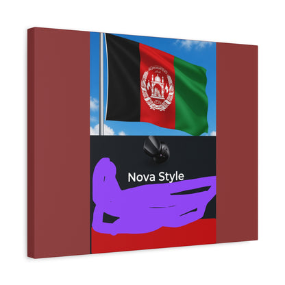 Afghan Flag Matte Canvas Print — Stretched 1.25" Wall Art