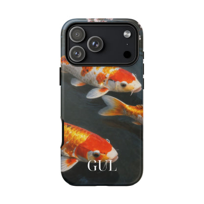 Koi Fish Tough Phone Case — Floral Pond Design