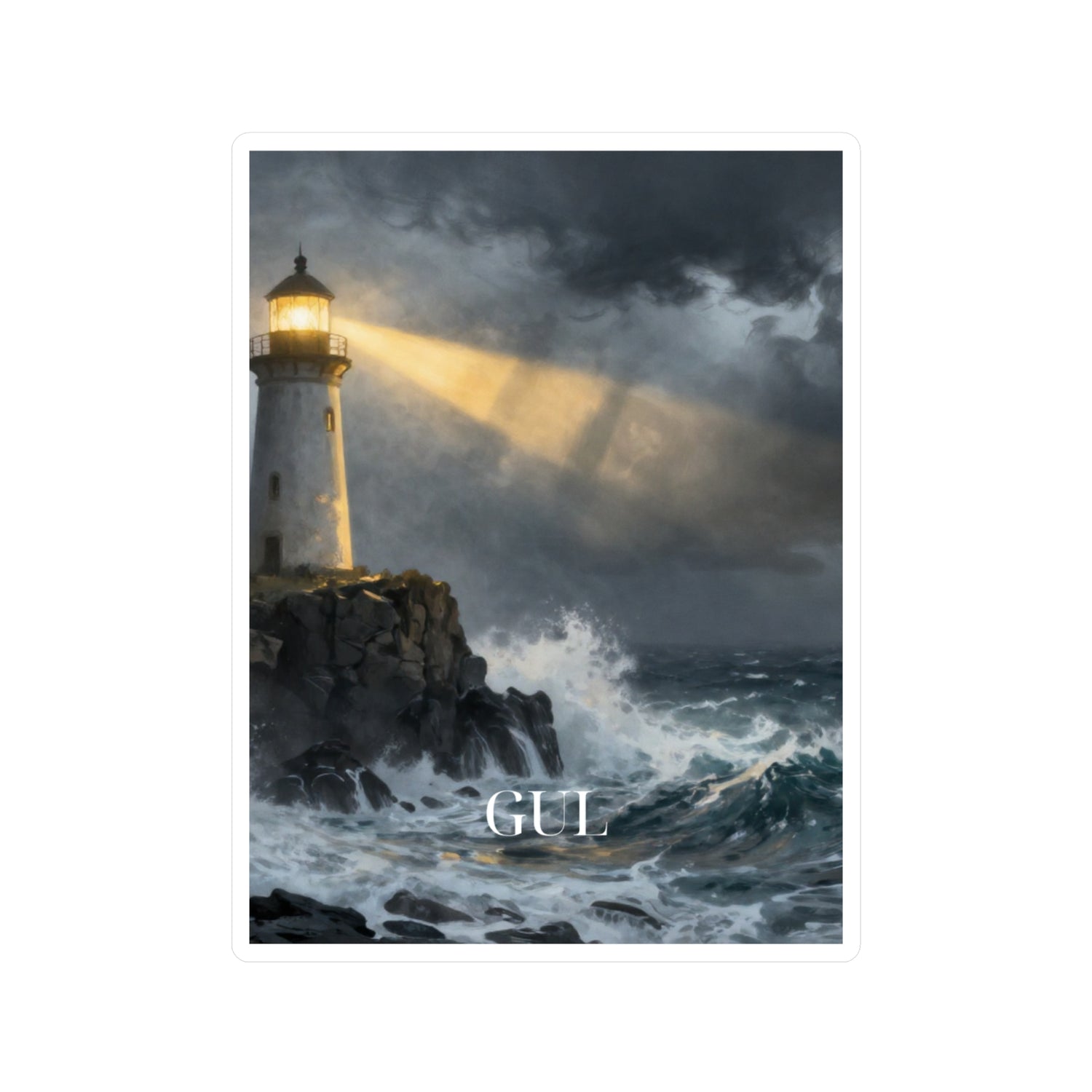 Lighthouse Storm Vinyl Sticker — &