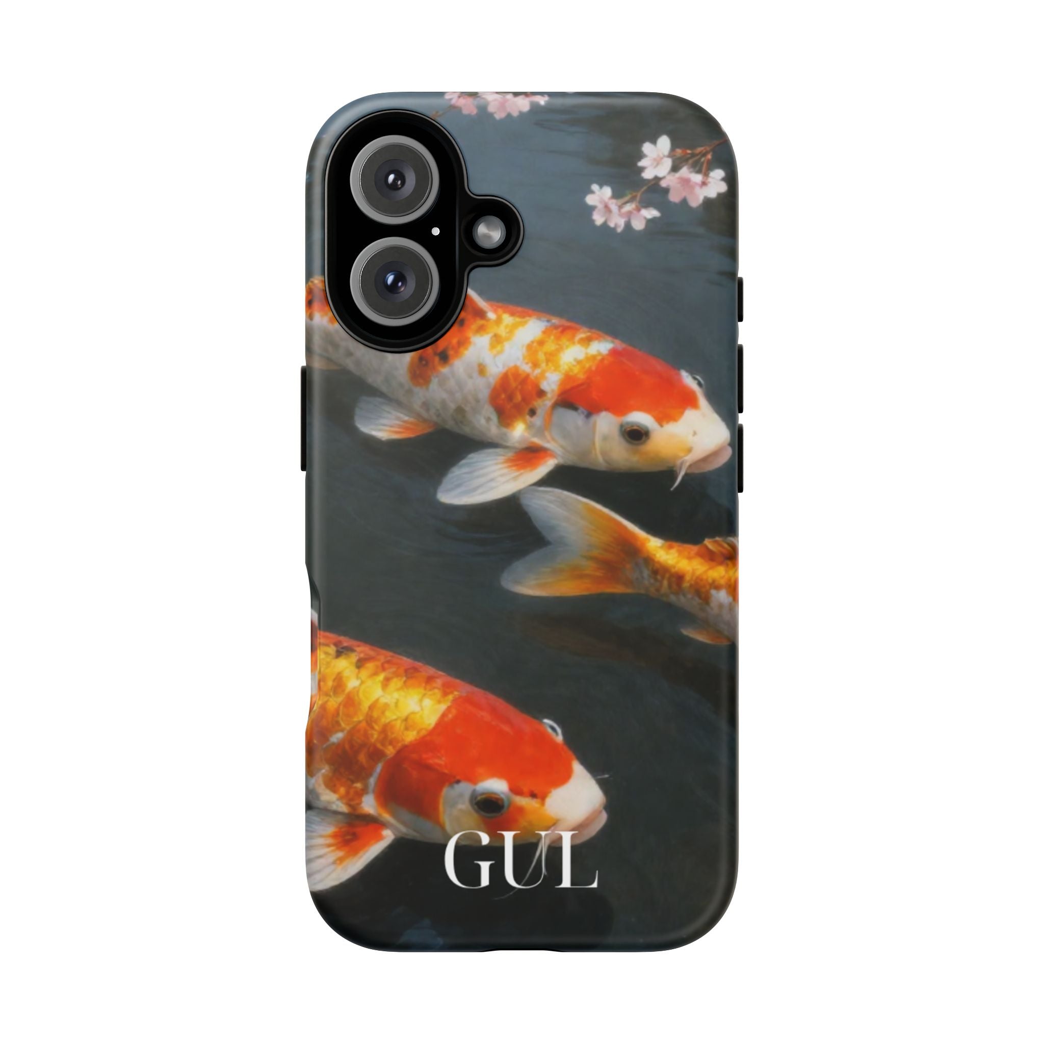 Koi Fish Tough Phone Case — Floral Pond Design