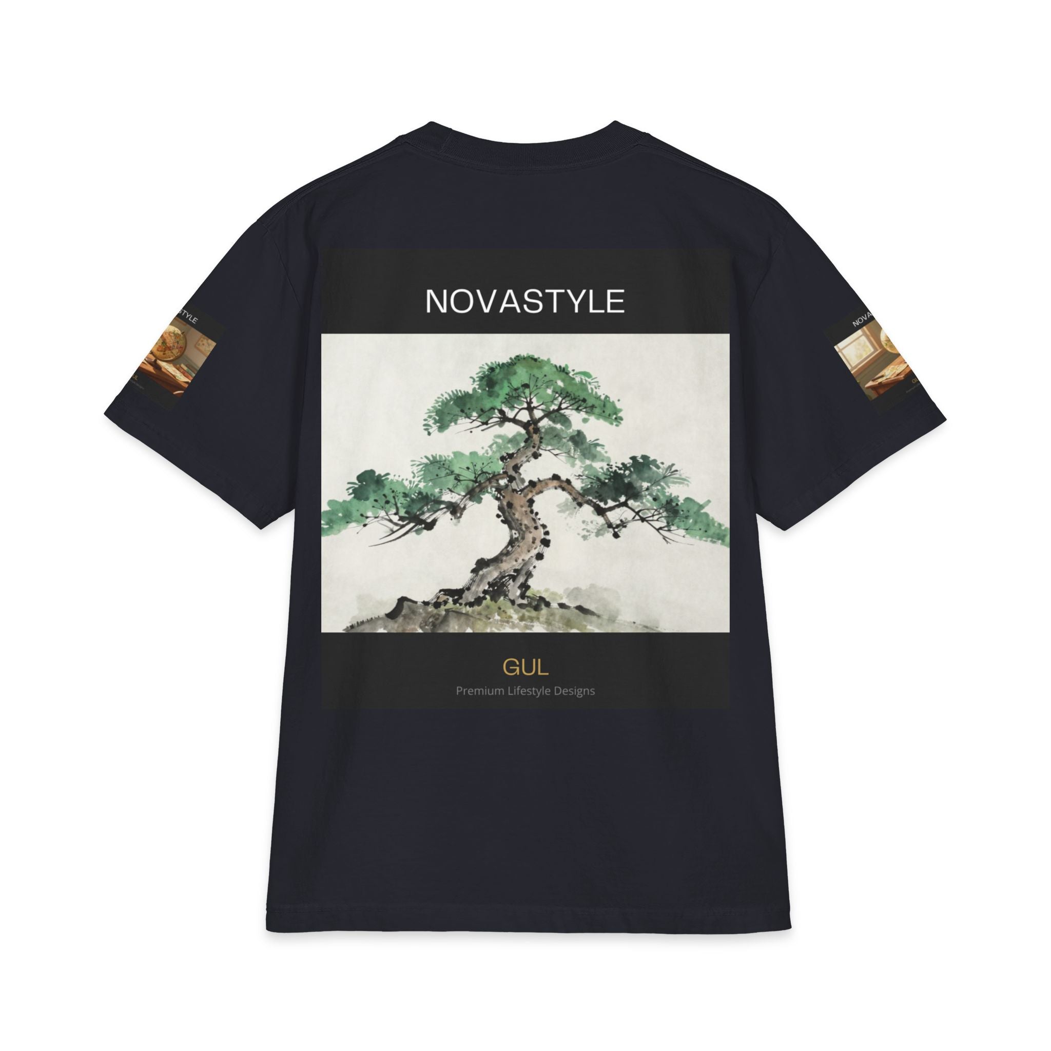 T-Shirt — NOVASTYLE Colorful Mandala &amp; Bonsai Graphic Tee
