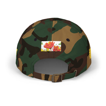 Floral Patch Dad Cap — Colorful Poppy Garden Embroidered Baseball Hat