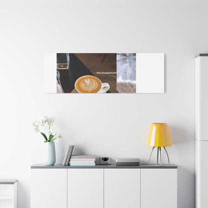 Latte &amp; Landscape Matte Canvas Wall Art — Coffee Shop Photo Collage