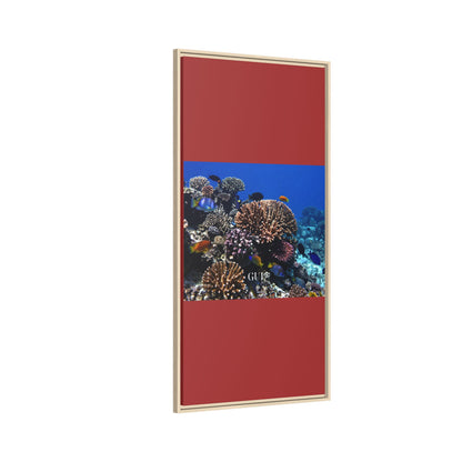 Framed Coral Reef Matte Canvas Wall Art — Tropical Ocean Photography Print