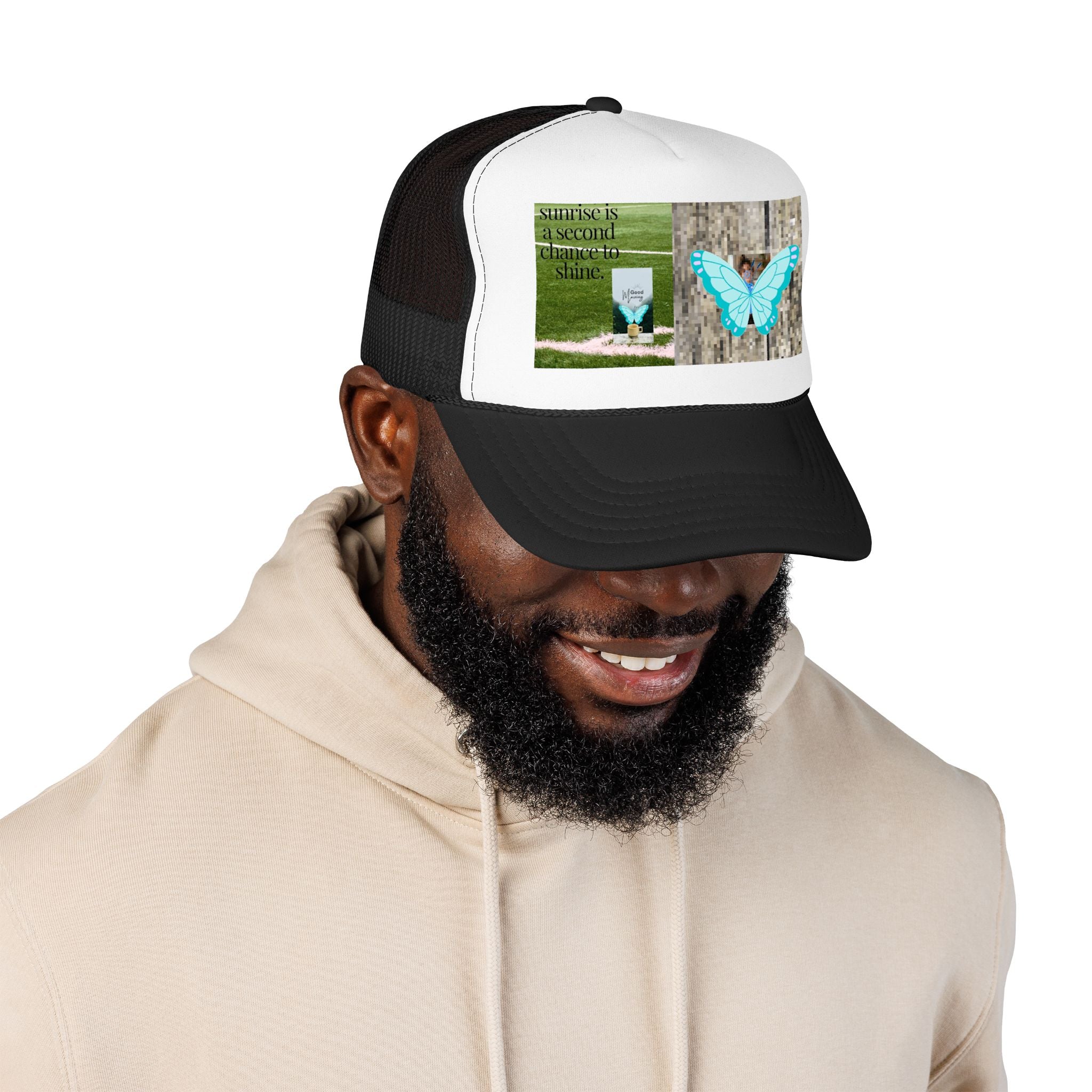 Butterfly Memorial Trucker Hat — In Loving Memory Grave Marker Cap