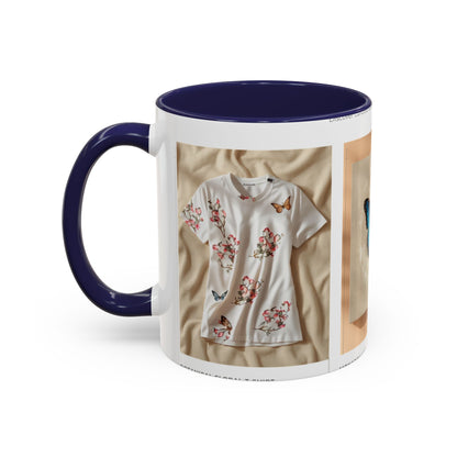 Butterfly Accent Coffee Mug — Blue Butterfly Collage 11/15oz