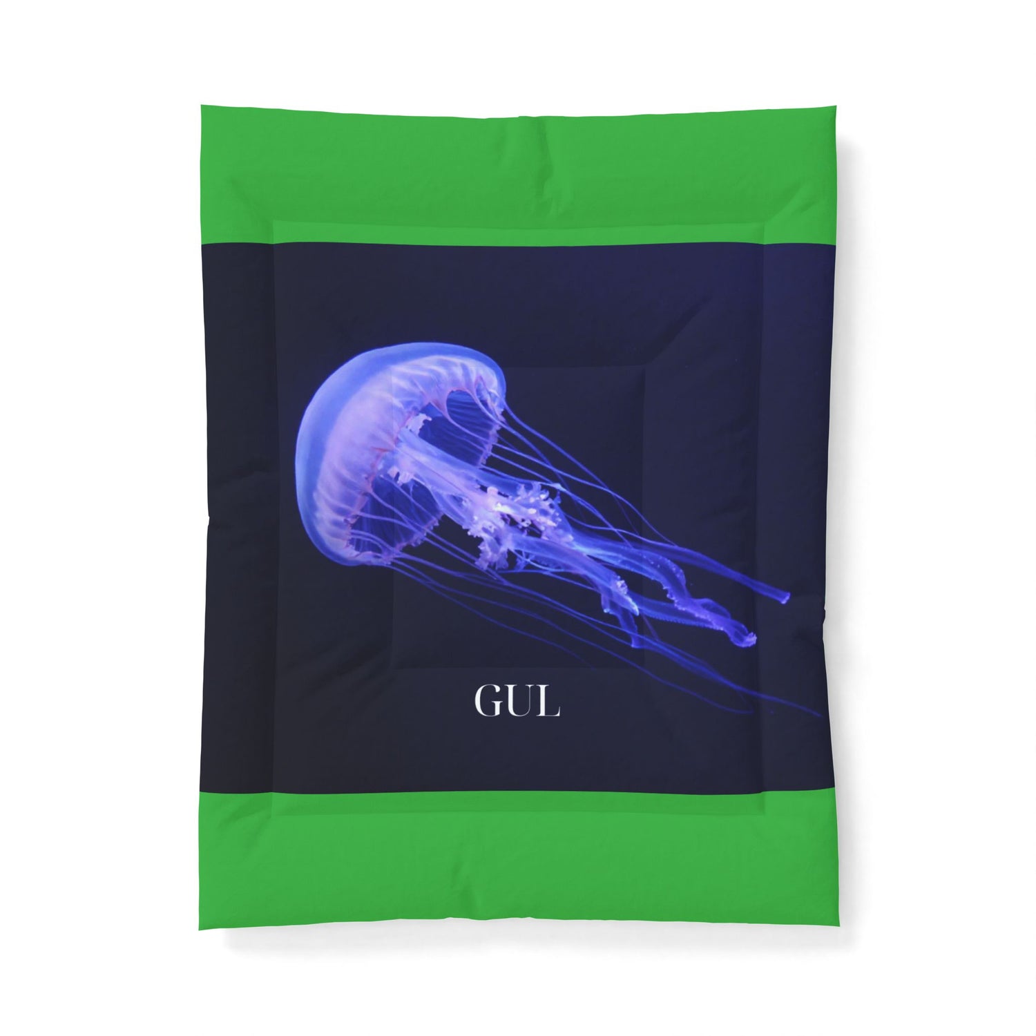 Jellyfish Cotton Comforter – Deep Sea Blue Nautical Bedding