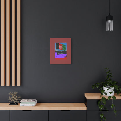 Afghan Flag Matte Canvas Print — Stretched 1.25" Wall Art