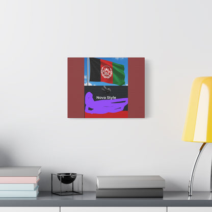 Afghan Flag Matte Canvas Print — Stretched 1.25" Wall Art