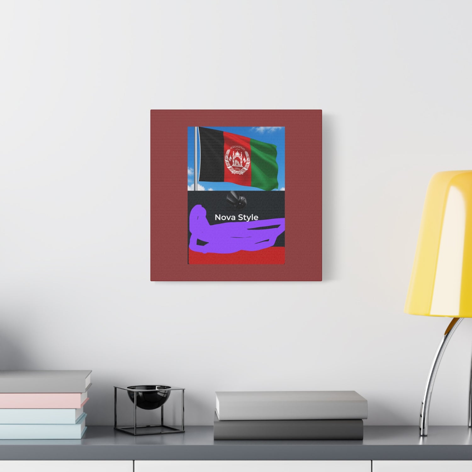 Afghan Flag Matte Canvas Print — Stretched 1.25" Wall Art
