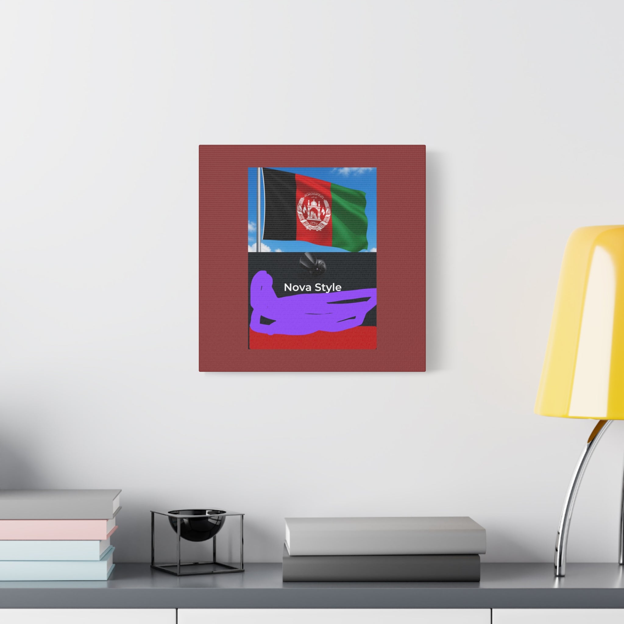 Afghan Flag Matte Canvas Print — Stretched 1.25" Wall Art