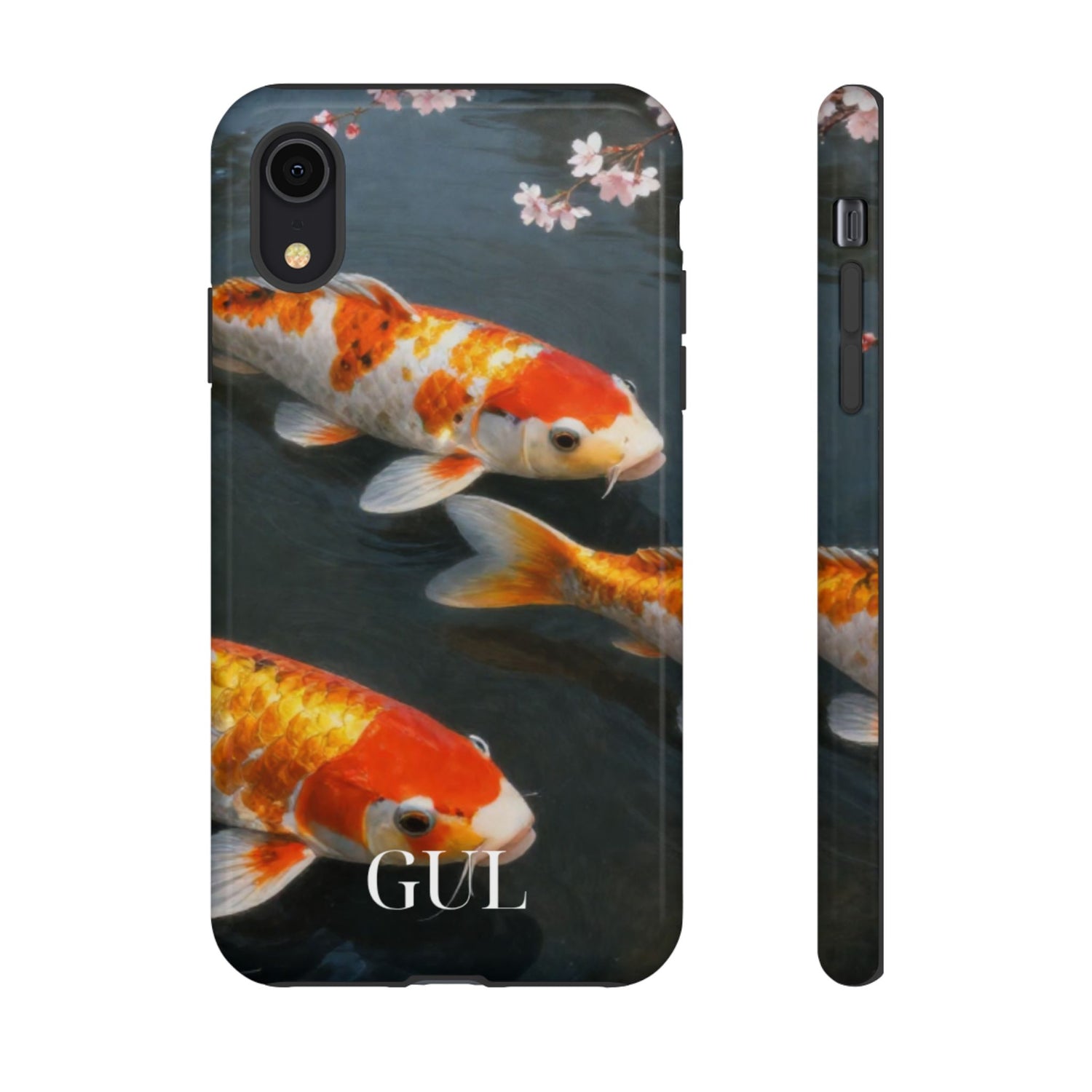 Koi Fish Tough Phone Case — Floral Pond Design