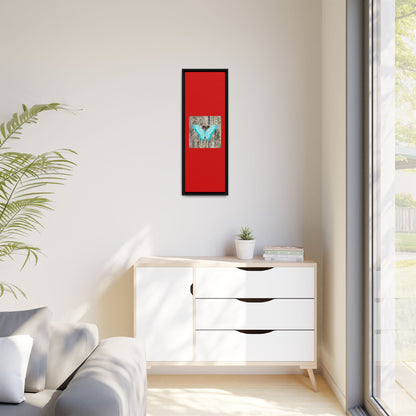 Blue Butterfly Framed Canvas Art – Matte Multi‑Color Wall Print