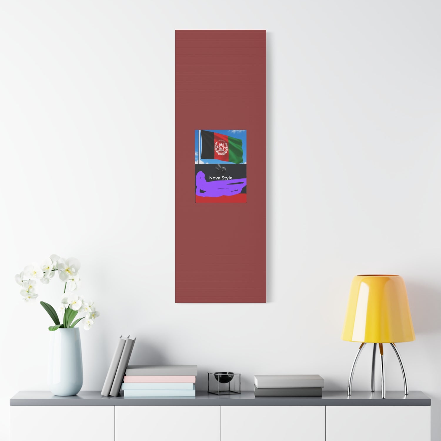 Afghan Flag Matte Canvas Print — Stretched 1.25" Wall Art