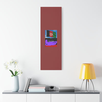 Afghan Flag Matte Canvas Print — Stretched 1.25" Wall Art