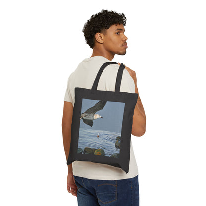 Canvas Tote Bag — Seaside Gull &amp; Sunlit Poppies Art Prints