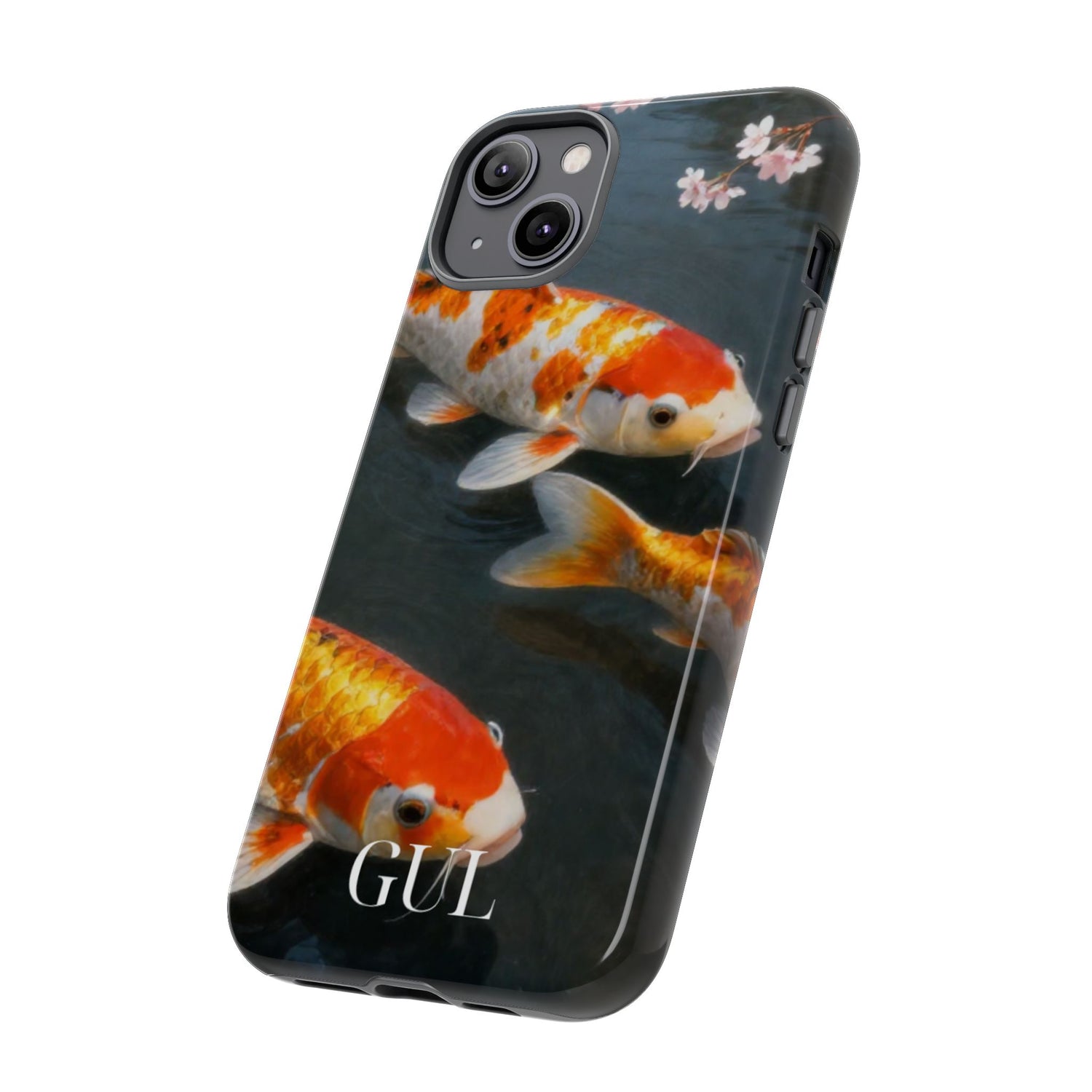 Koi Fish Tough Phone Case — Floral Pond Design