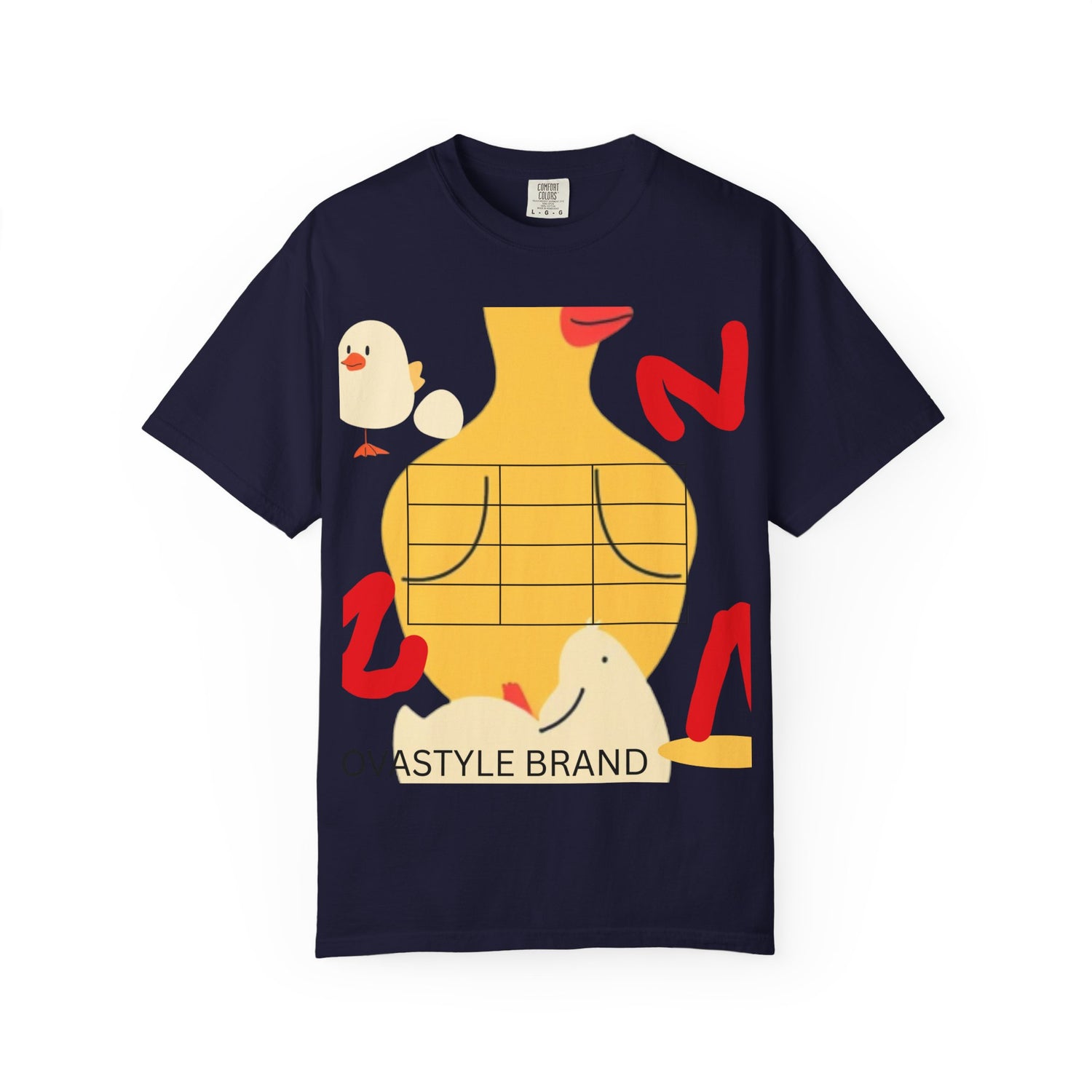 Graphic T-Shirt — Playful Koi &amp; Vase Collage Tee (OVASTYLE Brand)
